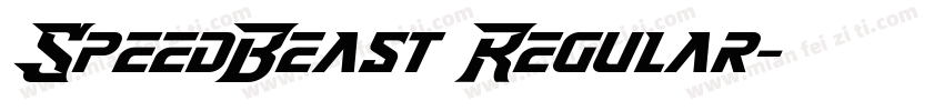 SpeedBeast Regular字体转换